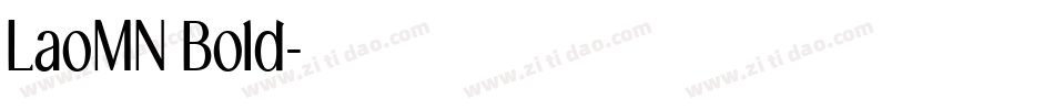 LaoMN Bold字体转换